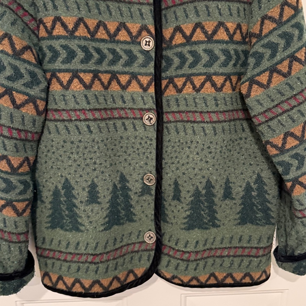 Coldwater Creek Vintage Aztec Cabin Blanket Jacket - Size Large - Picture 2 of 11